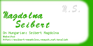 magdolna seibert business card
